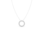 Circle Diamond Pendant Necklace – Yellow Gold Timeless Chain for Women | JewelVerra