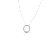 Circle Diamond Pendant Necklace – Yellow Gold Timeless Chain for Women | JewelVerra