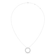 Circle Diamond Pendant Necklace – Yellow Gold Timeless Chain for Women | JewelVerra