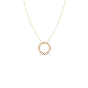 Circle Diamond Pendant Necklace – Yellow Gold Timeless Chain for Women | JewelVerra