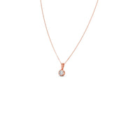 Round Diamond Pendant Necklace – Classic Solitaire Design in Yellow, Rose & Silver Gold | JewelVerra