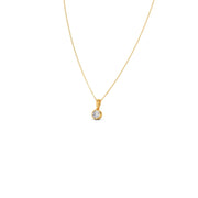 Round Diamond Pendant Necklace – Classic Solitaire Design in Yellow, Rose & Silver Gold | JewelVerra