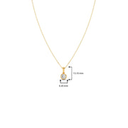 Round Diamond Pendant Necklace – Classic Solitaire Design in Yellow, Rose & Silver Gold | JewelVerra