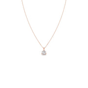 Classic Round Brilliant Diamond Pendant Necklace in Yellow Gold – Timeless Elegance | JewelVerra