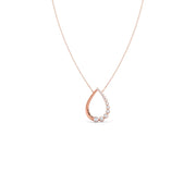 Teardrop Diamond Pendant Necklace – Elegant Drop Design in Yellow, Rose & Silver Gold | JewelVerra