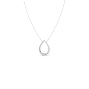 Teardrop Diamond Pendant Necklace – Elegant Drop Design in Yellow, Rose & Silver Gold | JewelVerra