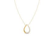 Teardrop Diamond Pendant Necklace – Elegant Drop Design in Yellow, Rose & Silver Gold | JewelVerra