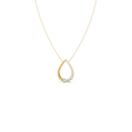 Teardrop Diamond Pendant Necklace – Elegant Drop Design in Yellow, Rose & Silver Gold | JewelVerra