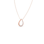 Teardrop Diamond Pendant Necklace – Elegant Drop Design in Yellow, Rose & Silver Gold | JewelVerra