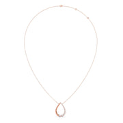 Teardrop Diamond Pendant Necklace – Elegant Drop Design in Yellow, Rose & Silver Gold | JewelVerra