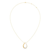 Teardrop Diamond Pendant Necklace – Elegant Drop Design in Yellow, Rose & Silver Gold | JewelVerra