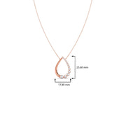 Teardrop Diamond Pendant Necklace – Elegant Drop Design in Yellow, Rose & Silver Gold | JewelVerra