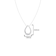 Teardrop Diamond Pendant Necklace – Elegant Drop Design in Yellow, Rose & Silver Gold | JewelVerra