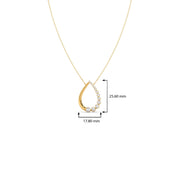 Teardrop Diamond Pendant Necklace – Elegant Drop Design in Yellow, Rose & Silver Gold | JewelVerra