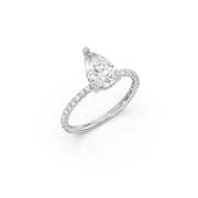 Diamond Pear-Shaped Engagement Ring in Yellow Gold | Elegant Teardrop Diamond Ring | JewelVerra