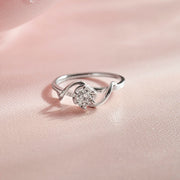 Floral Diamond Solitaire Ring in Yellow Gold – Delicate & Unique Design | JewelVerra