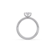 Marquise Diamond Engagement Ring in Yellow Gold – Pave Band Ring for Women | JewelVerra