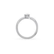 Minimal Gold Solitaire Ring for Women – Elegant Twist Band with Round Diamond | JewelVerra