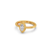 Minimal Marquise Diamond Ring in Yellow Gold – Sleek Everyday Ring | JewelVerra