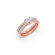 Diamond Engagement Ring Set – Yellow Gold with Round Lab-Grown Diamonds | JewelVerra