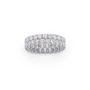 Double Row Diamond Eternity Ring in Yellow Gold – Sparkling Luxury Band | JewelVerra