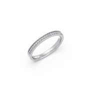 Elegant Diamond Eternity Band in Yellow Gold – Dainty & Stylish Ring | JewelVerra