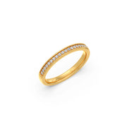 Elegant Diamond Eternity Band in Yellow Gold – Dainty & Stylish Ring | JewelVerra