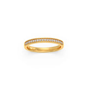Elegant Diamond Eternity Band in Yellow Gold – Dainty & Stylish Ring | JewelVerra