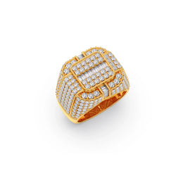 Bold Diamond Ring for Men – Yellow Gold Luxury Statement Ring | JewelVerra