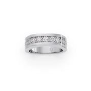 Bold Diamond Channel-Set Band for Men in Yellow Gold – Modern Luxury Ring | JewelVerra