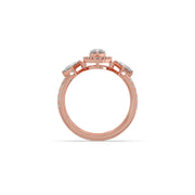 Marquise & Princess Diamond Ring in Yellow Gold – Elegant Designer Look | JewelVerra