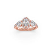 Oval and Heart Diamond Ring in Yellow Gold – Statement Engagement Ring | JewelVerra