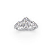 Oval and Heart Diamond Ring in Yellow Gold – Statement Engagement Ring | JewelVerra