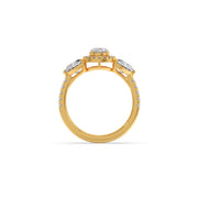 Oval and Heart Diamond Ring in Yellow Gold – Statement Engagement Ring | JewelVerra