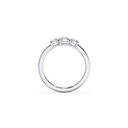 Three-Stone Oval Diamond Ring in Yellow Gold – Classic Promise Ring Design | JewelVerra