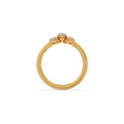 Three Oval Diamond Ring in Yellow Gold – Classic & Elegant Design | JewelVerra