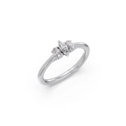 Three-Stone Diamond Ring in Yellow Gold – Pear-Shaped Diamonds | JewelVerra