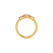 Heart Diamond Ring for Women – Three Stone Yellow Gold Promise Ring | JewelVerra