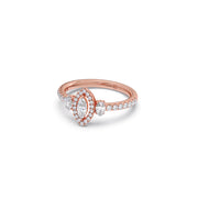 Marquise Halo Diamond Ring in Yellow Gold – Elegant Statement Ring | JewelVerra