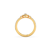 Marquise Halo Diamond Ring in Yellow Gold – Elegant Statement Ring | JewelVerra
