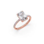 Emerald-Cut Diamond Solitaire Ring in Yellow Gold – Classic Elegant Engagement Style | JewelVerra