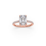 Emerald-Cut Diamond Solitaire Ring in Yellow Gold – Classic Elegant Engagement Style | JewelVerra