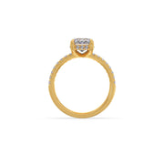 Emerald-Cut Diamond Solitaire Ring in Yellow Gold – Classic Elegant Engagement Style | JewelVerra