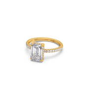 Emerald-Cut Diamond Solitaire Ring in Yellow Gold – Classic Elegant Engagement Style | JewelVerra