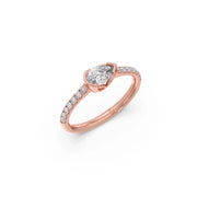 Pear-Shaped Diamond Ring in Yellow Gold – Elegant Halo Sparkle | JewelVerra