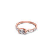 Pear-Shaped Diamond Ring in Yellow Gold – Elegant Halo Sparkle | JewelVerra