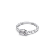 Pear-Shaped Diamond Ring in Yellow Gold – Elegant Halo Sparkle | JewelVerra