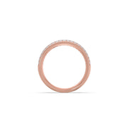 Triple Row Diamond Band Ring in Yellow Gold – Sparkling Eternity Style | JewelVerra