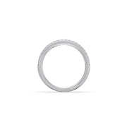 Triple Row Diamond Band Ring in Yellow Gold – Sparkling Eternity Style | JewelVerra