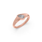 Teardrop Bezel Diamond Ring for Women – Yellow Gold Elegant Solitaire Design | JewelVerra